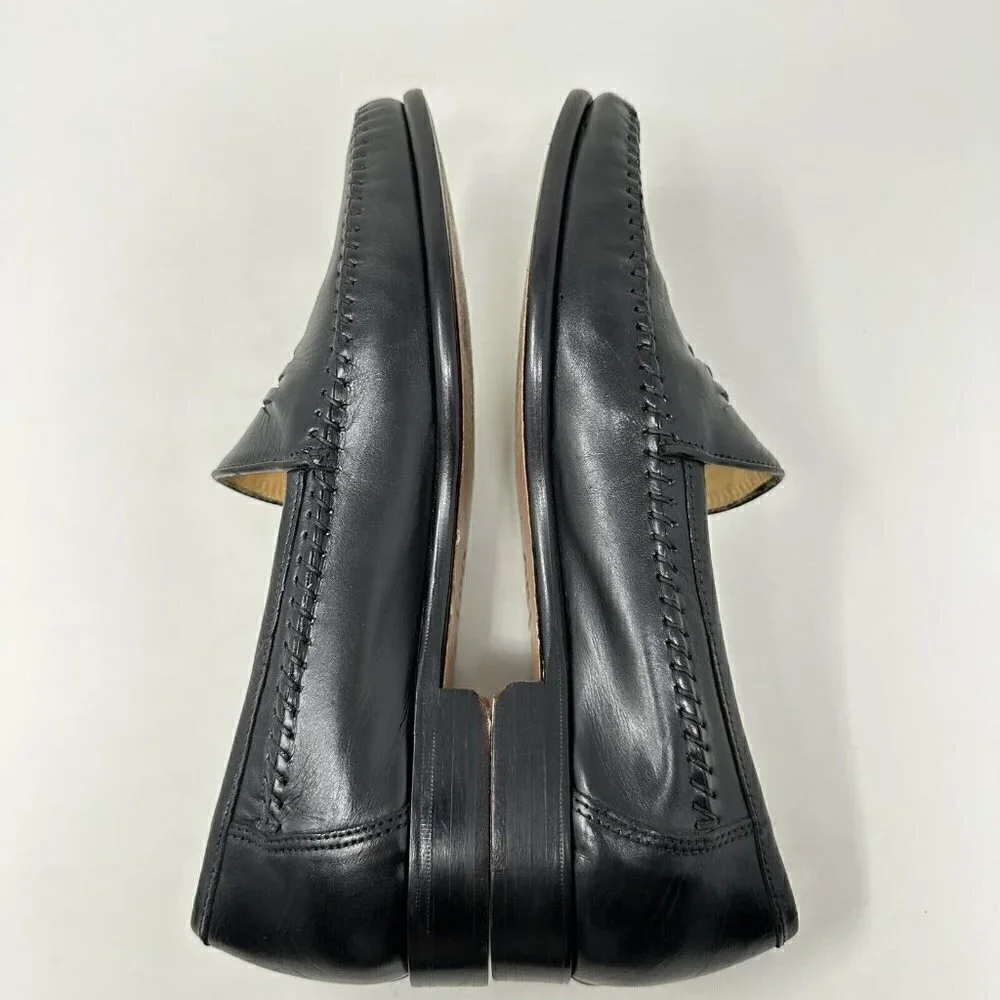 Rangoni Black Leather Slip on‎ Loafer Shoes US Size 8.5